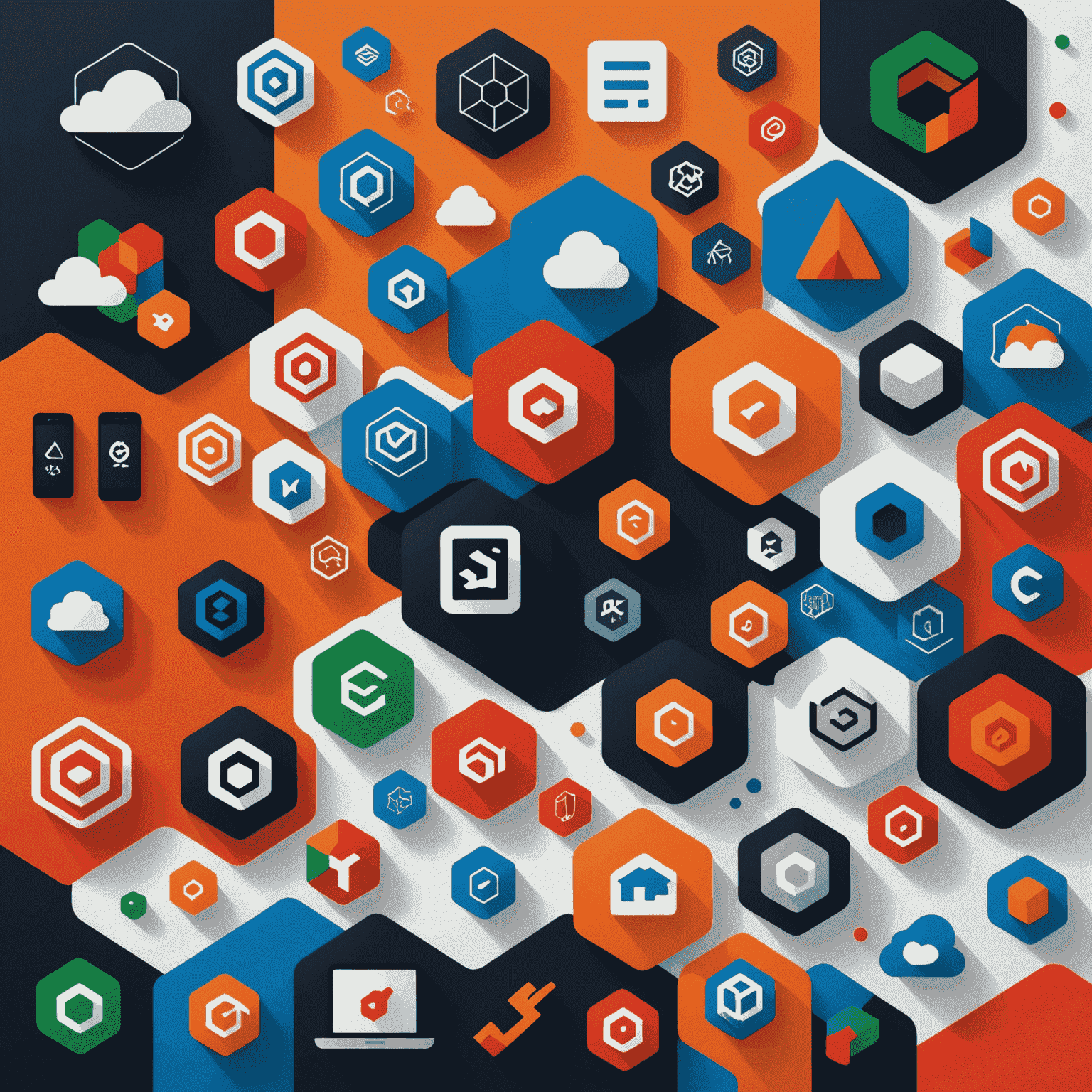 Collage showcasing progressive web apps, serverless architecture, and other cutting-edge web development technologies