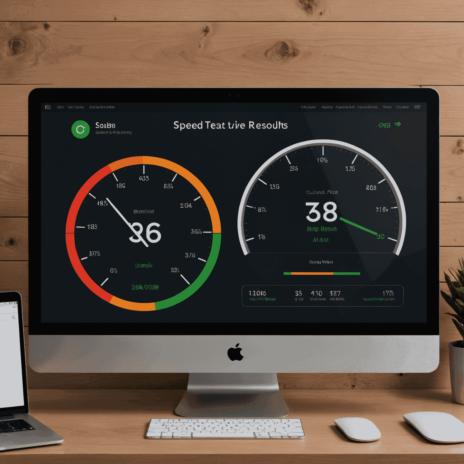 Before and after speed test results, showing a significant improvement in website loading times and performance metrics